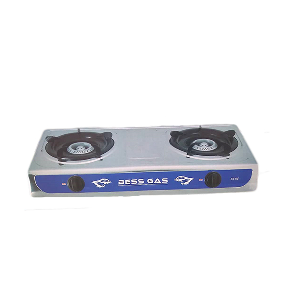 Bess Double Burner Table Top Gas Cooker With Auto-Ignition - CS-05