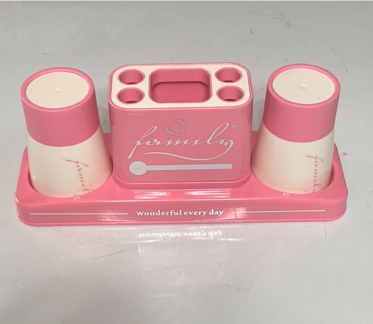 Toothbrush and Toothpaste Holder With Cups