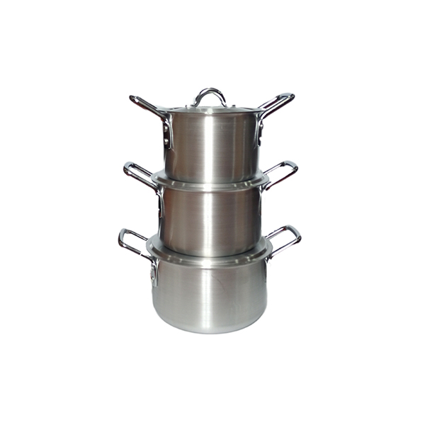 Aluminum Cooking Pot - Small - MC-655 - 3pcs