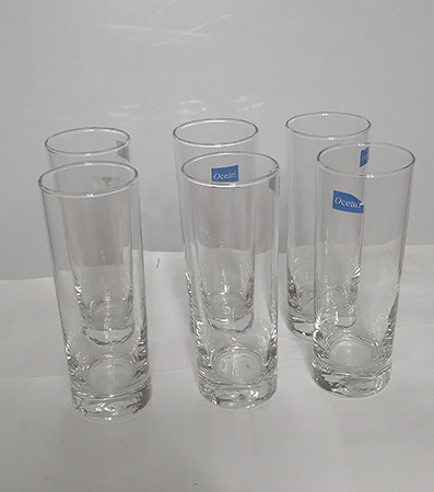 Glass Cup for Water and Juice- Long (6pcs)