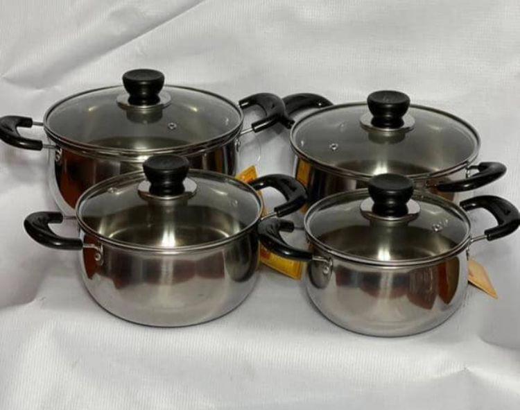 Sauce Pot Set 4 With Glass Cover