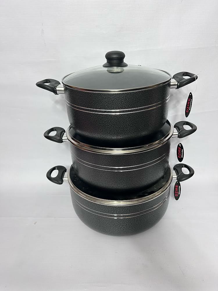 Nonstick Pot Set 3 - Big DZ5107 (Black)