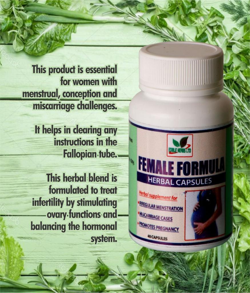 Edible Herbs' Female Formula for Infertility Treatment