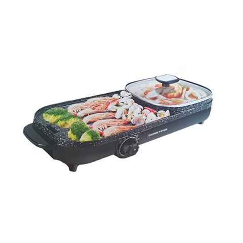 2-In-1 Electric Cooking Stove With Grill and Hot Pot