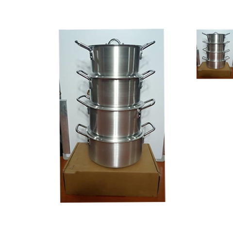 Aluminum Cooking Pot - 4 Piece Set