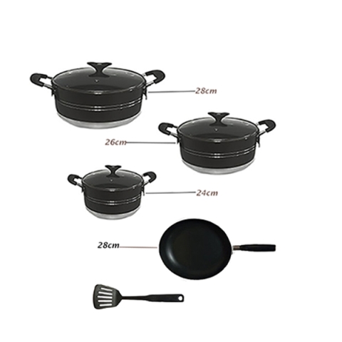 Nonstick Pot Set 3 With Frying Pan And Free Gift - DZ5109