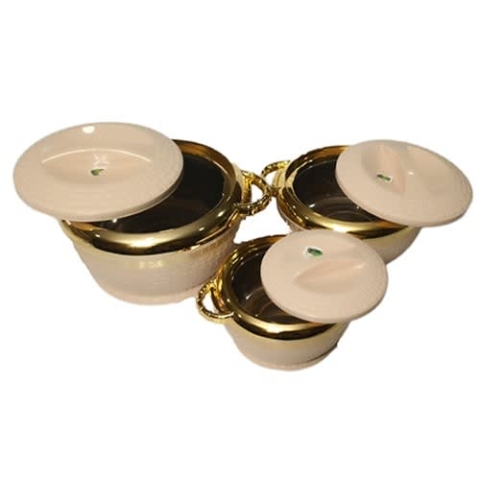 Insulated Hot Plate Jewel Gold - Set 3