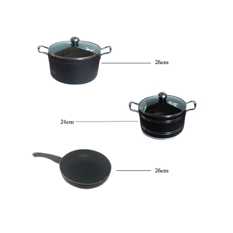 Nonstick Pot Set Of 2 With Frying Pan (MC-6426)