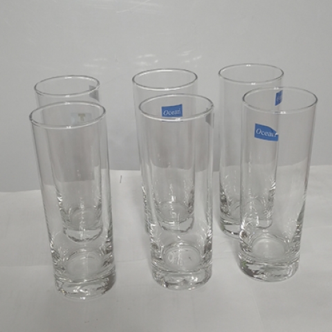Glass Cup for Water and Juice- Long (6pcs)