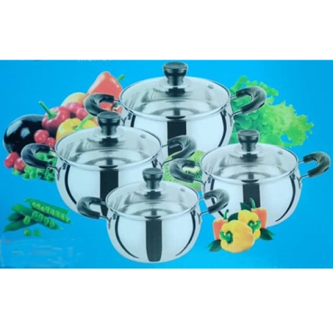 Sauce Pot Set 4 With Glass Cover