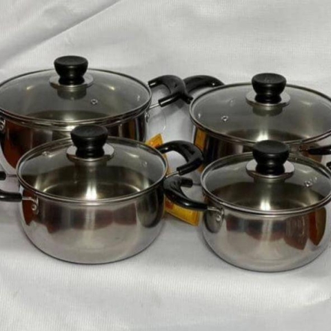 Sauce Pot Set 4 With Glass Cover