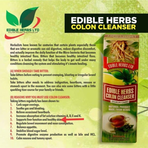 Edible Herbs LTD Colon Cleanser for Gonorrhea, STD Other 