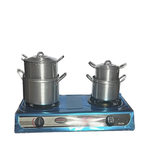 Eurosonic Table Top Gas Cooker With Aluminum Pot Set 4